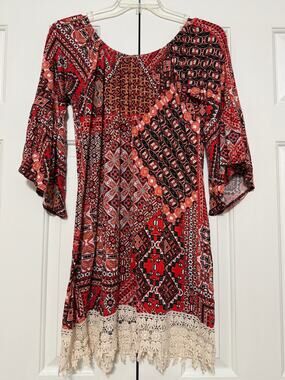 Adara Cotton Printed Tunic Blouse, Size XL